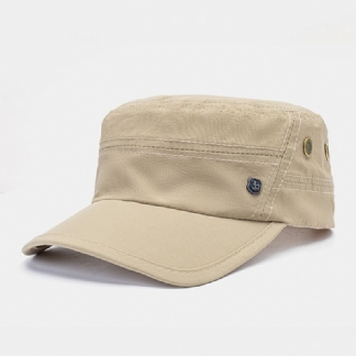 Męska Jednokolorowa Oddychająca Zewnętrzna Osłona Przeciwsłoneczna Casual Military Cap Flat Cap