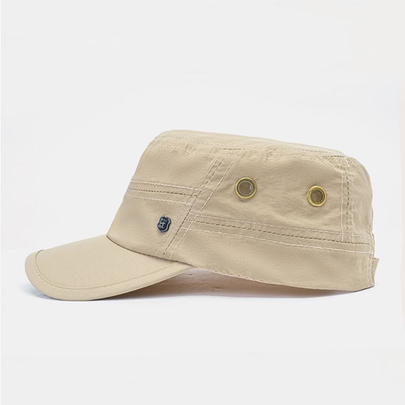 Męska Jednokolorowa Oddychająca Zewnętrzna Osłona Przeciwsłoneczna Casual Military Cap Flat Cap