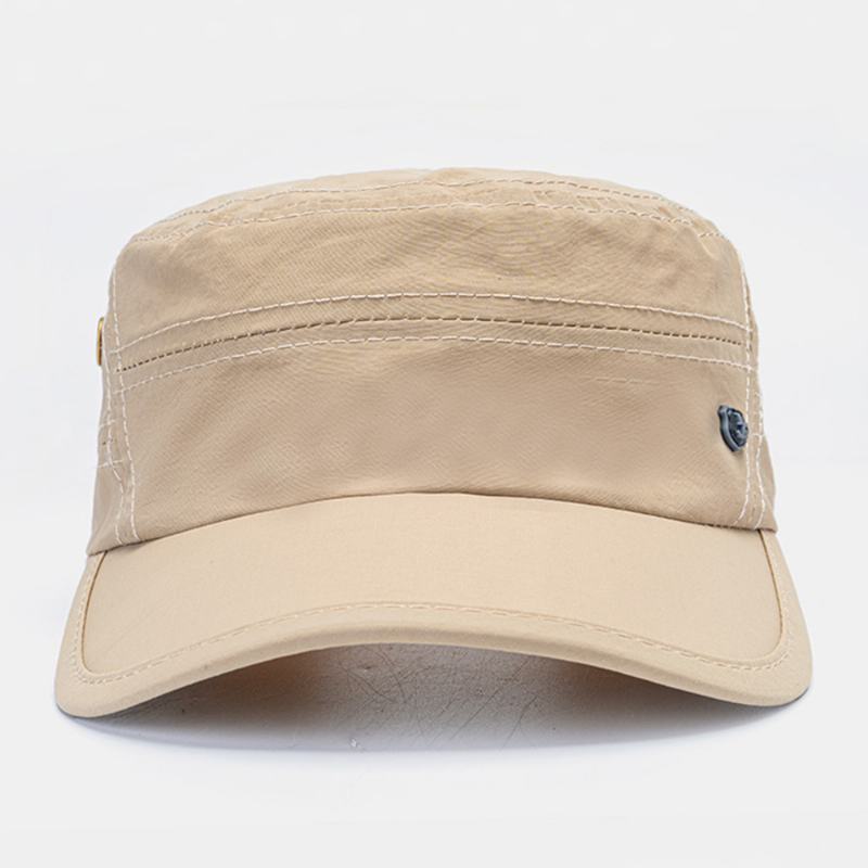 Męska Jednokolorowa Oddychająca Zewnętrzna Osłona Przeciwsłoneczna Casual Military Cap Flat Cap