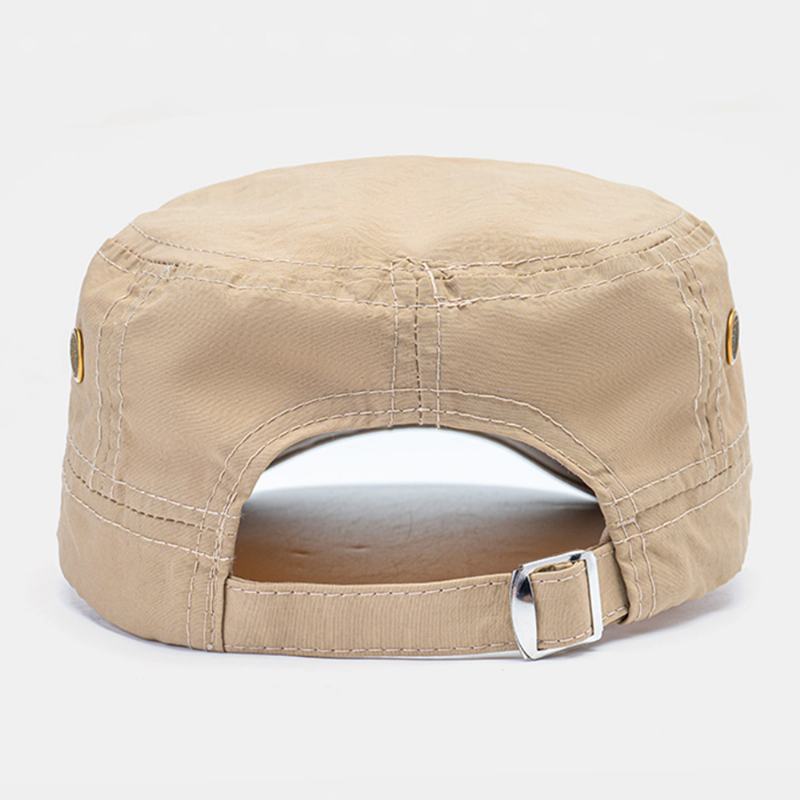 Męska Jednokolorowa Oddychająca Zewnętrzna Osłona Przeciwsłoneczna Casual Military Cap Flat Cap