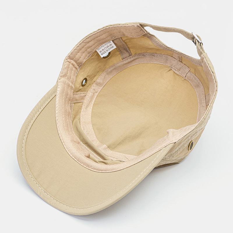 Męska Jednokolorowa Oddychająca Zewnętrzna Osłona Przeciwsłoneczna Casual Military Cap Flat Cap