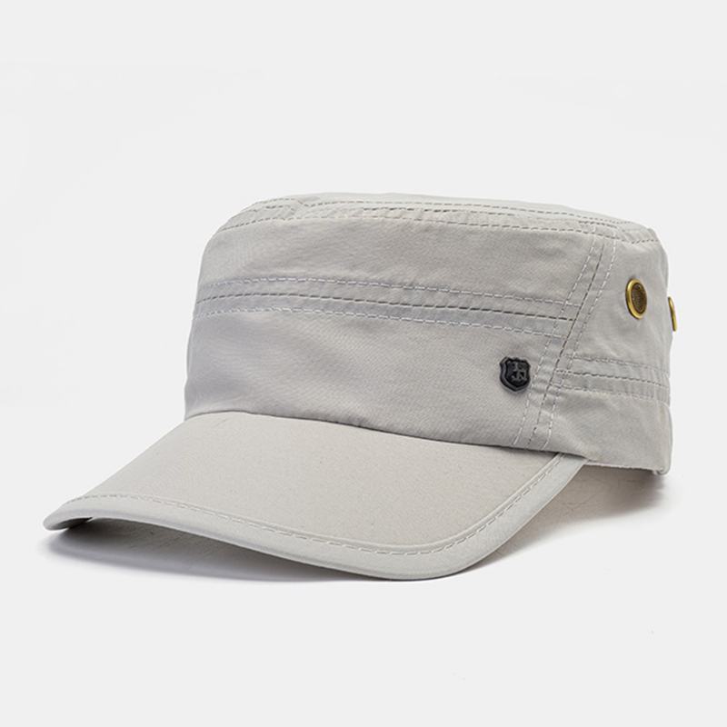 Męska Jednokolorowa Oddychająca Zewnętrzna Osłona Przeciwsłoneczna Casual Military Cap Flat Cap