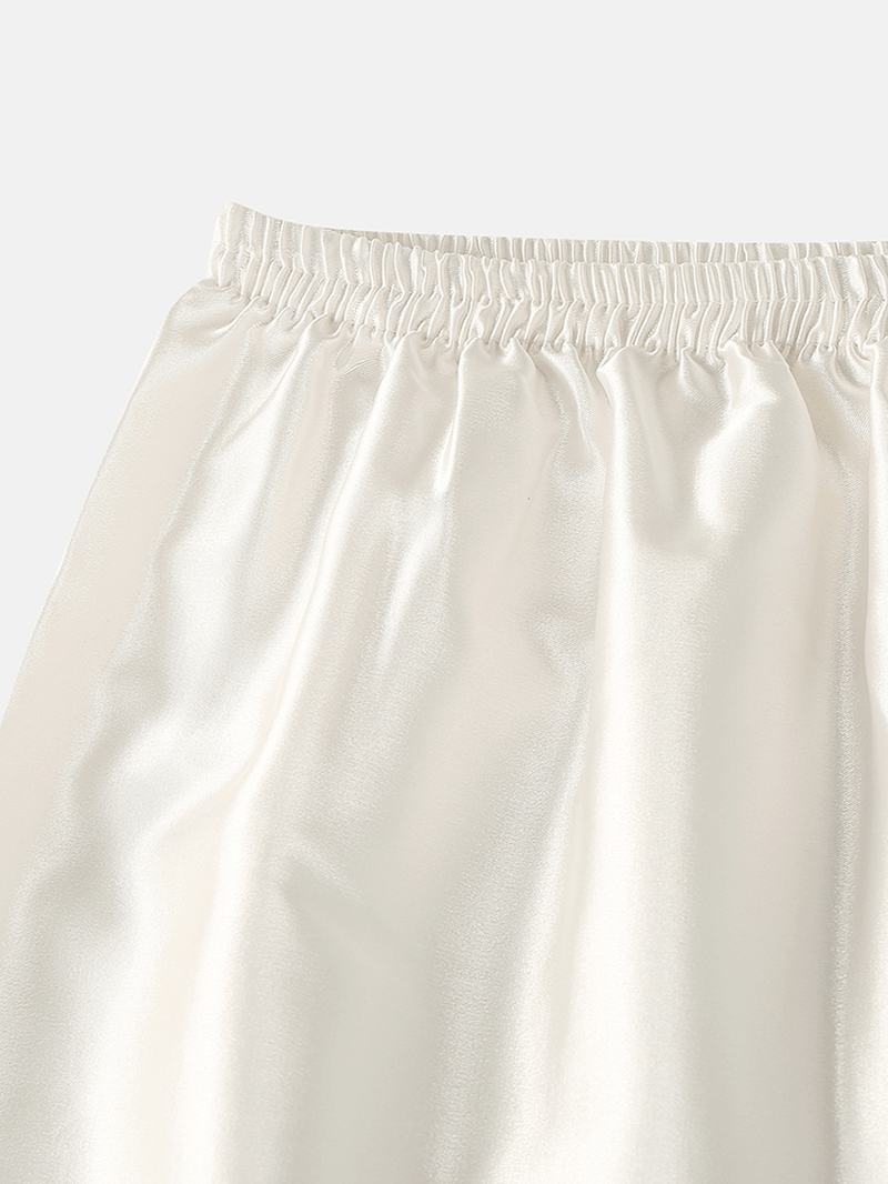 Męska Kreskówka Żołnierz Drukuj Taśma Tekstowa Faux Silk Home Casual Zestaw Piżamy Z Kieszenią Na Klapę