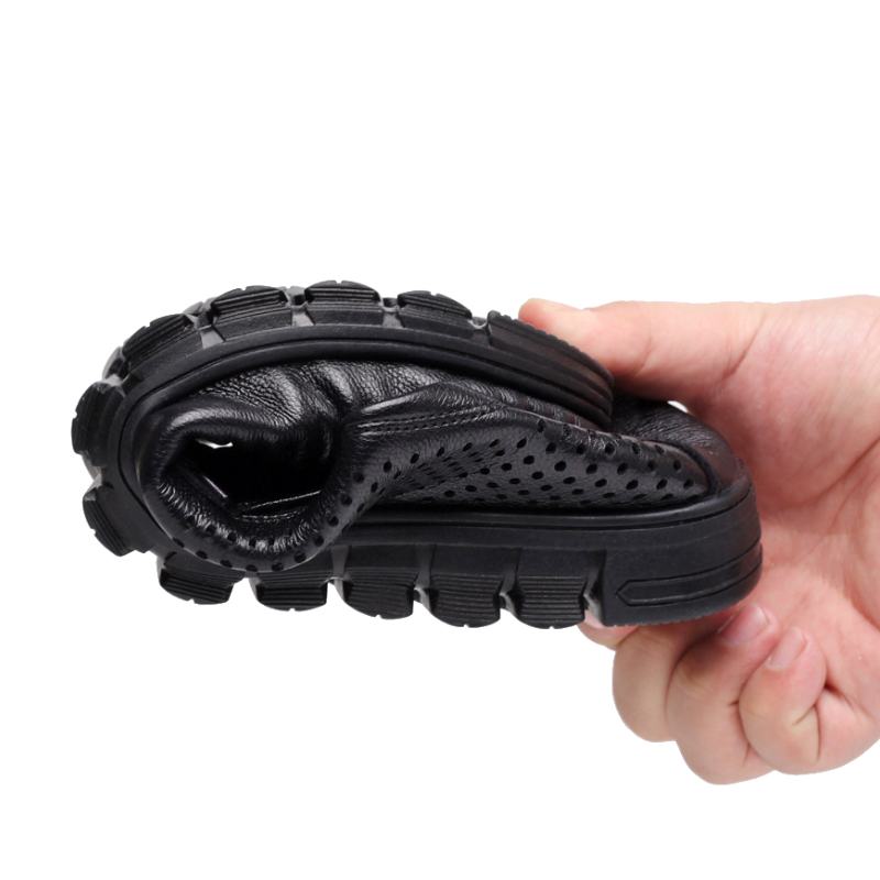 Męska Mikrofibra Oddychająca Wydrążona Antypoślizgowa Podeszwa Slip On Casual Shoes