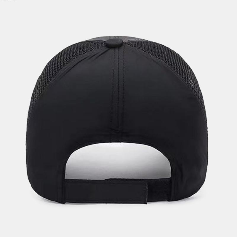 Męska Nocna Taśma Odblaskowa Mesh Oddychające CZapki Z Daszkiem Regulowana Wiatroszczelna Lina Outdoor Fishing Sunshade Trucker Hat