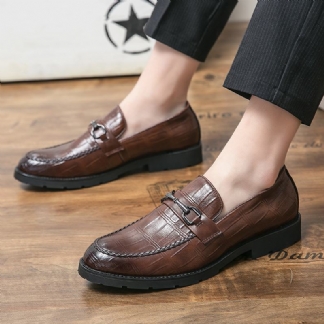 Męska Oddychająca Miękka Podeszwa Z Mikrofibry Retro Slip On England Style Casual Business Shoes