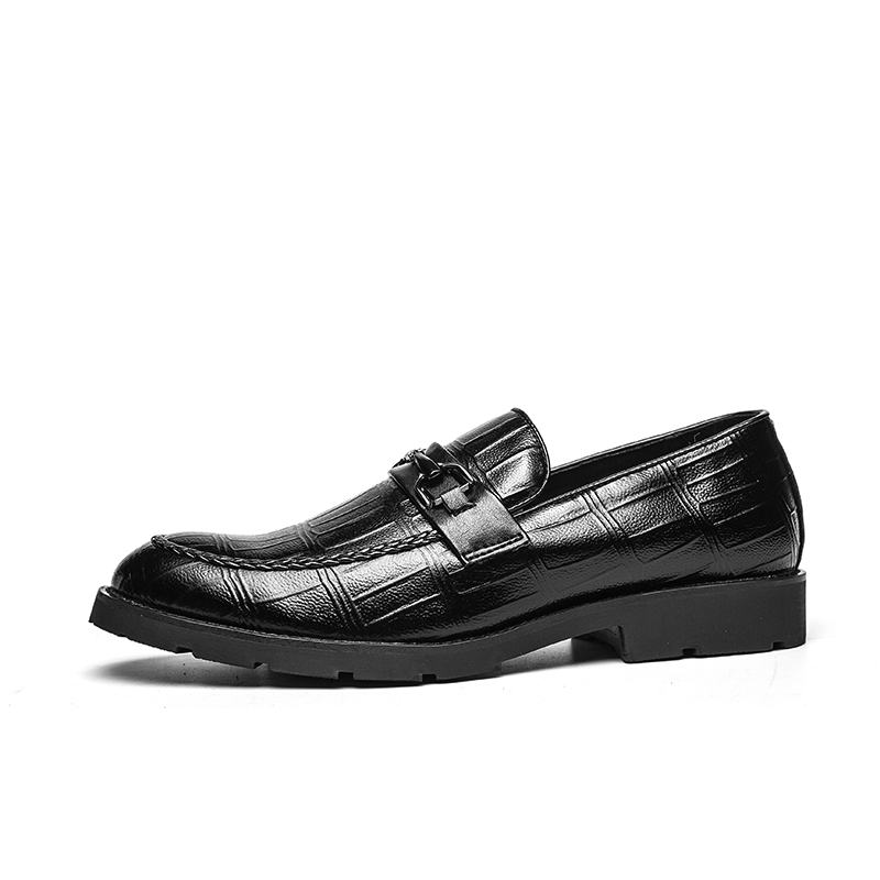 Męska Oddychająca Miękka Podeszwa Z Mikrofibry Retro Slip On England Style Casual Business Shoes