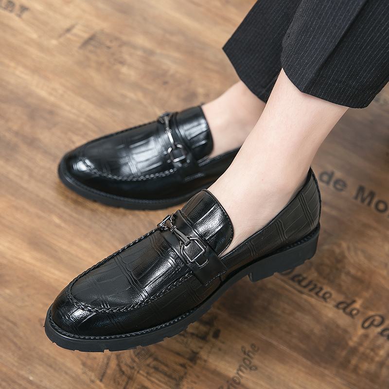 Męska Oddychająca Miękka Podeszwa Z Mikrofibry Retro Slip On England Style Casual Business Shoes