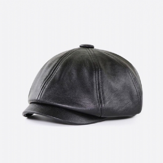 Męska Ośmiokątna CZapka Beret W Stylu Vintage