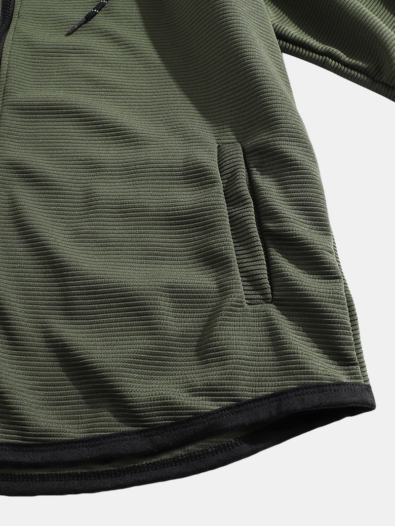 Męska Patchworkowa Boczna Wstążka Bawełniana Bluza Z Kapturem Ze Spodniami Dresowymi Dwuczęściowe Stroje