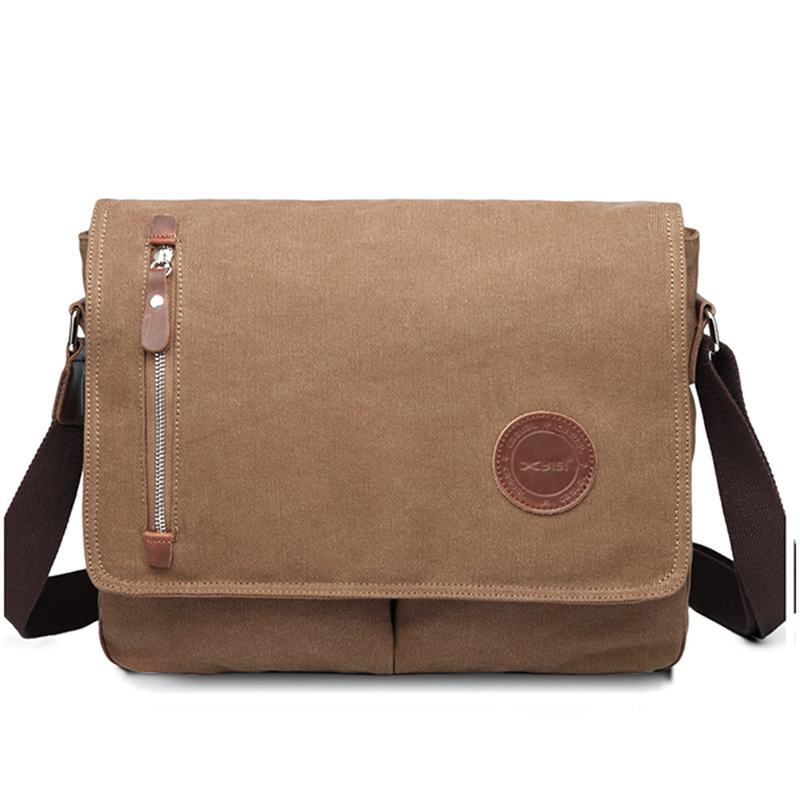 Męska Płócienna Torba Na Ramię Casual Messenger Bag Retro Torba Na Laptopa