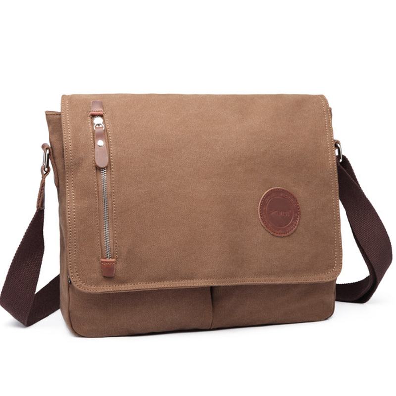 Męska Płócienna Torba Na Ramię Casual Messenger Bag Retro Torba Na Laptopa