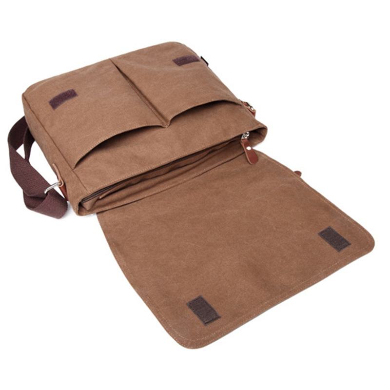 Męska Płócienna Torba Na Ramię Casual Messenger Bag Retro Torba Na Laptopa