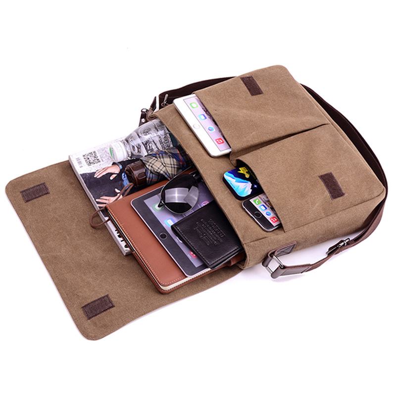 Męska Płócienna Torba Na Ramię Casual Messenger Bag Retro Torba Na Laptopa