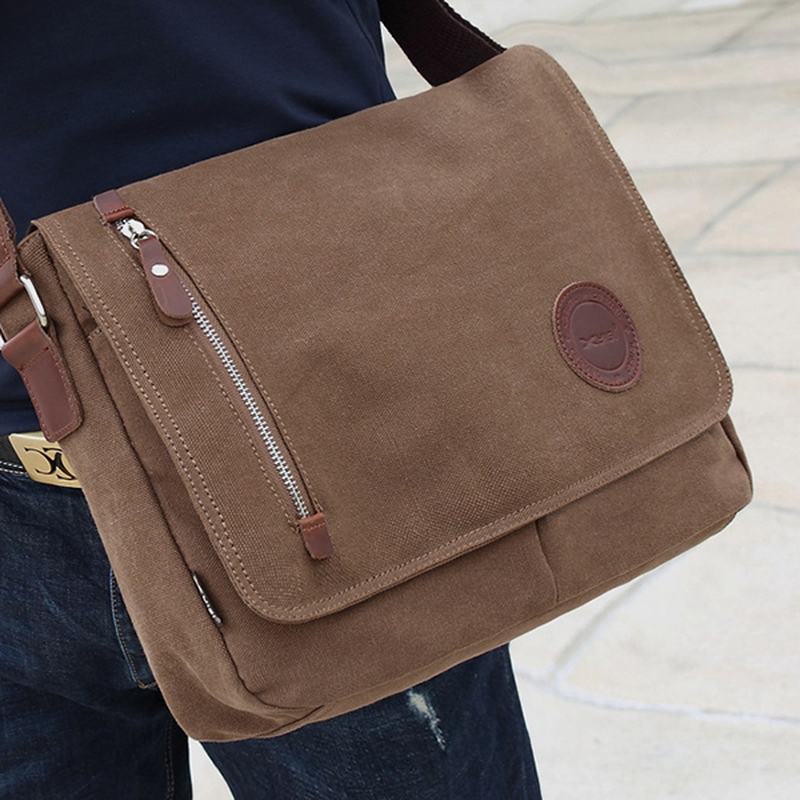 Męska Płócienna Torba Na Ramię Casual Messenger Bag Retro Torba Na Laptopa