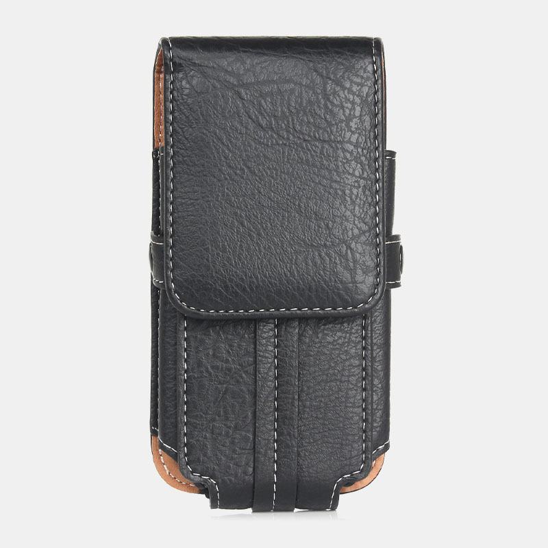 Męska Pu Leather Edc Multi-purpose Belt Bag Vintage Lekka Torba Na Telefon Torba Na Talię
