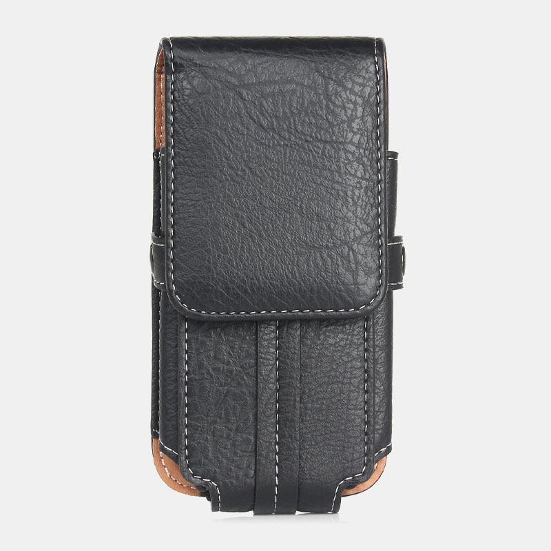 Męska Pu Leather Edc Multi-purpose Belt Bag Vintage Lekka Torba Na Telefon Torba Na Talię