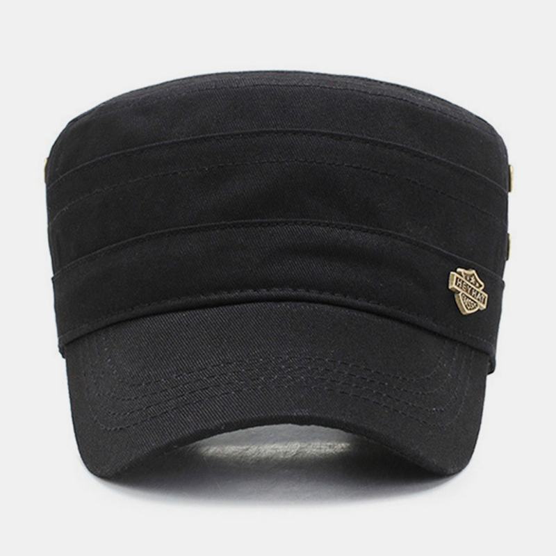 Męska Regulowana Oddychająca Konstrukcja Z Otworami CZapka Wojskowa Outdoor Travel Sunshade Cadet Hat Flat Cap
