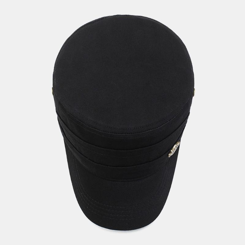 Męska Regulowana Oddychająca Konstrukcja Z Otworami CZapka Wojskowa Outdoor Travel Sunshade Cadet Hat Flat Cap