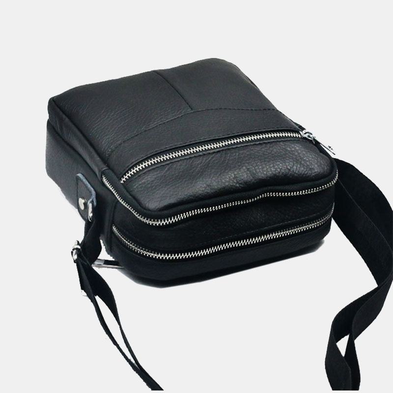 Męska Skórzana Wielofunkcyjna Wodoodporna Antykradzieżowa Torba Na Telefon Torba Na Ramię Crossbody