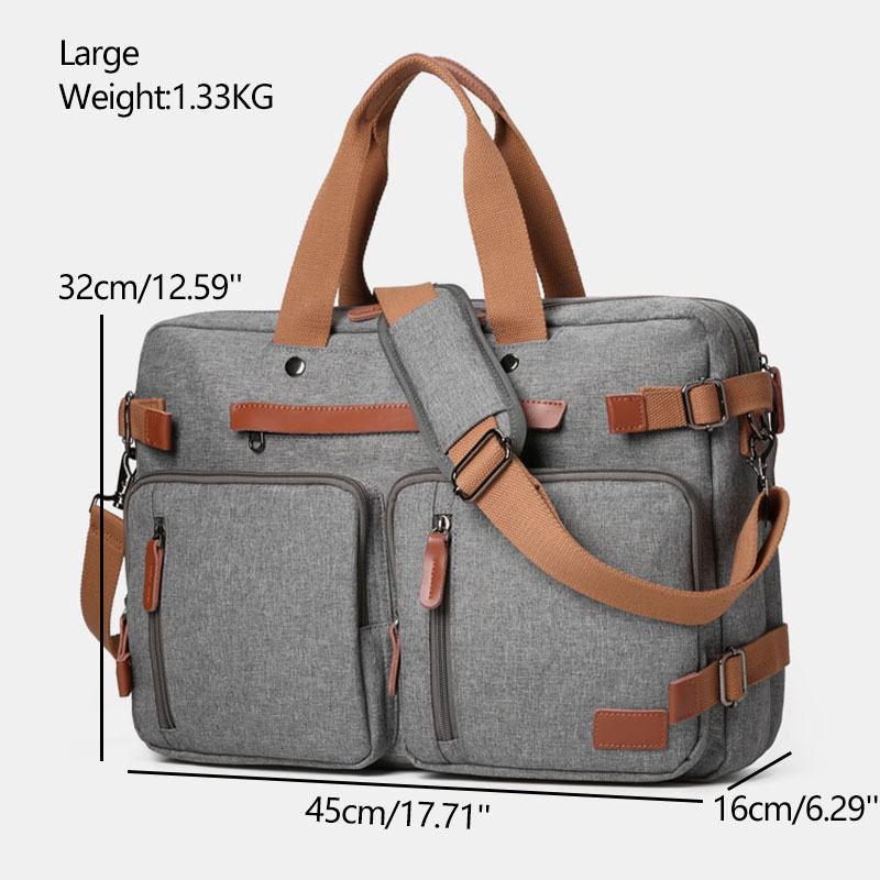 Męska Torba Na Co Dzień Multicarry O Dużej Pojemności 15.6/17 Cali Torba Na Laptopa Plecak Z Wieloma Kieszeniami Crossbody