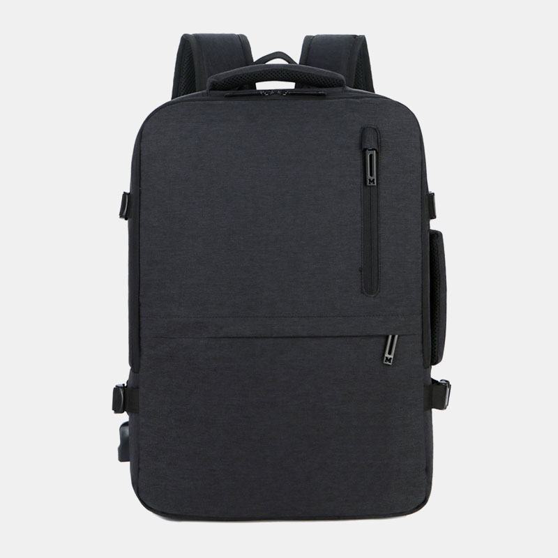 Męska Torba Na Laptopa Oxford Extension Pojemność Usb Do Ładowania Multi-pocket Business Laptop Bag Backpack