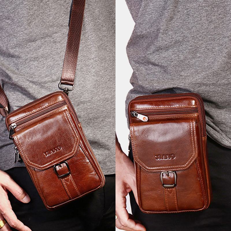 Męska Torba Na Ramię W Stylu Vintage Crossbody Torba Na Talię Torba Na Telefon