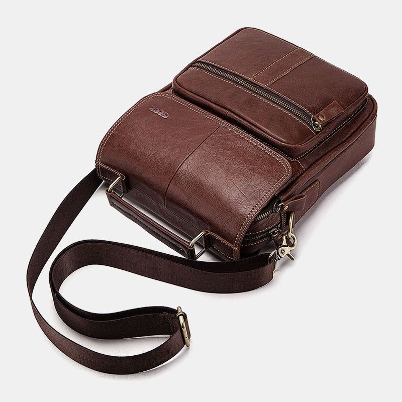 Męska Torba Na Ramię Z Prawdziwej Skóry W Stylu Vintage Crossbody Torba Na Ramię