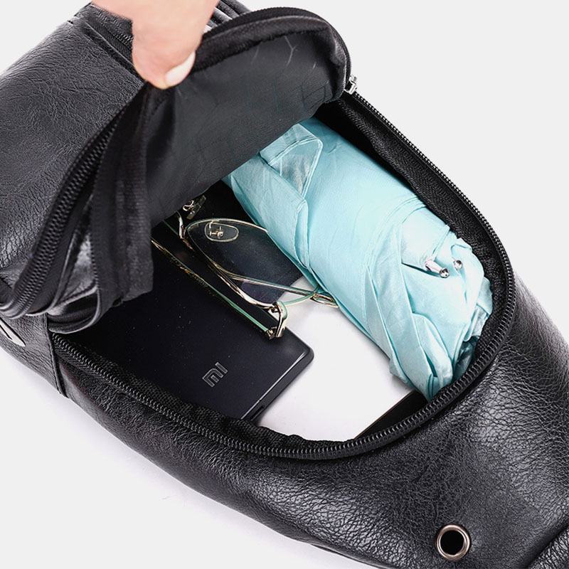 Męska Torba Na Słuchawki Business Multi-pocket Torba Przez Ramię Torba Na Klatkę Piersiową Sling Bag