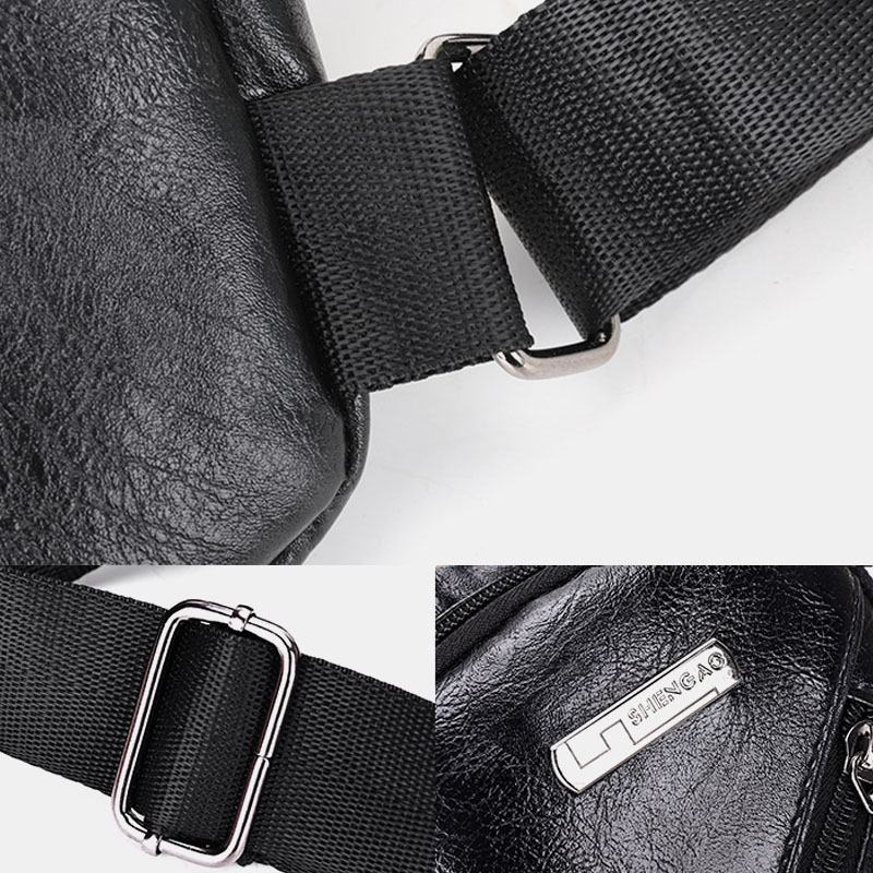 Męska Torba Na Słuchawki Business Multi-pocket Torba Przez Ramię Torba Na Klatkę Piersiową Sling Bag