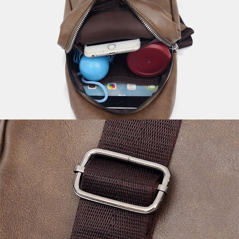 Męska Torba Na Słuchawki O Dużej Pojemności Business Multi-pocket Torba Przez Ramię Torba Na Klatkę Piersiową Sling Bag