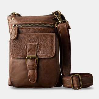 Męska Torba Na Talię W Stylu Retro Z Wieloma Kieszeniami Duża Pojemność 6.5-calowa Torba Na Telefon Torby Na Ramię Crossbody