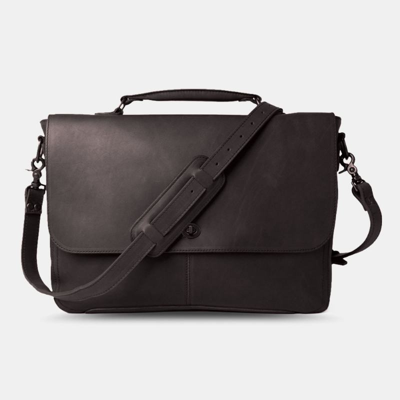 Męska Torba Wielofunkcyjna Ze Skóry Pu W Stylu Vintage 15.6 Cala Na Laptopa Torba Przeciw Kradzieży Torba Crossbody