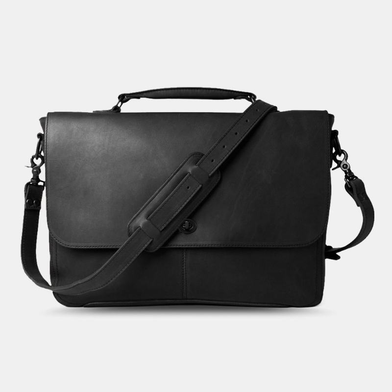 Męska Torba Wielofunkcyjna Ze Skóry Pu W Stylu Vintage 15.6 Cala Na Laptopa Torba Przeciw Kradzieży Torba Crossbody