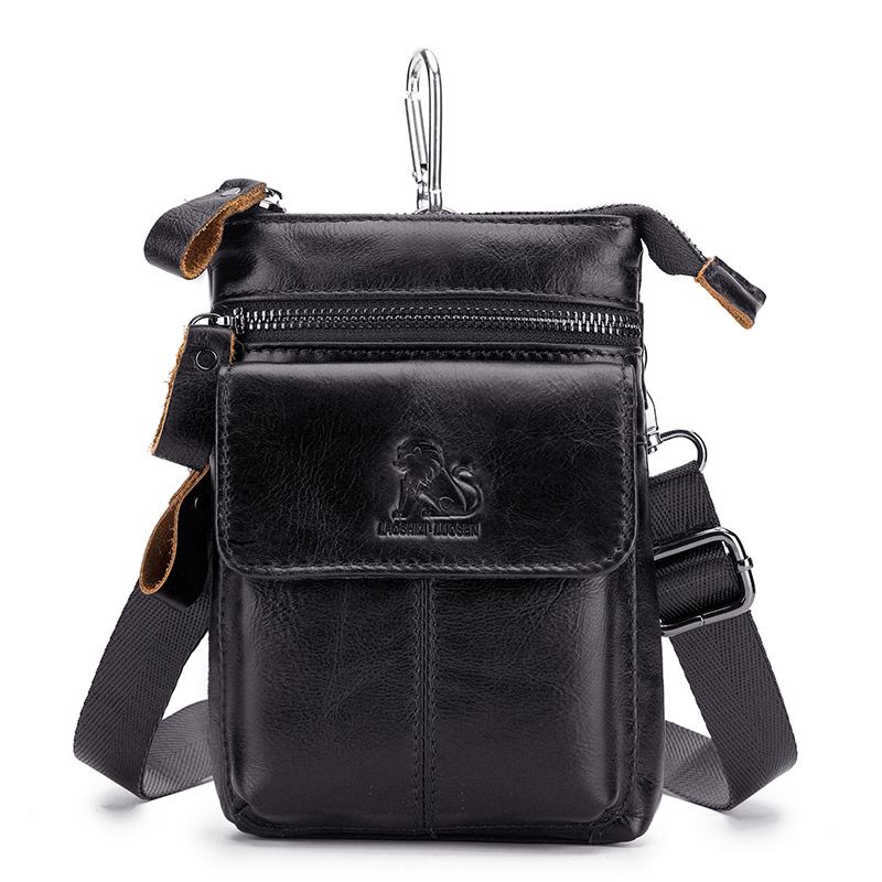 Męska Torba Z Prawdziwej Skóry Multi-carry Crossbody Torba Ze Skóry Bydlęcej