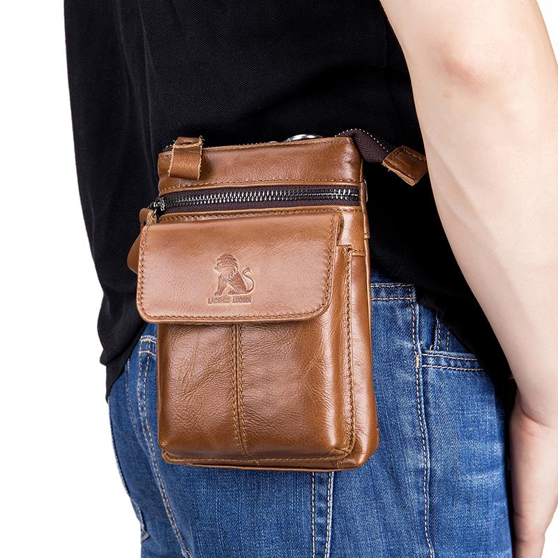 Męska Torba Z Prawdziwej Skóry Multi-carry Crossbody Torba Ze Skóry Bydlęcej