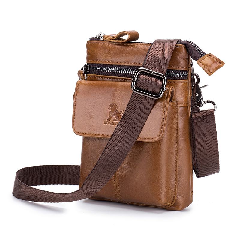 Męska Torba Z Prawdziwej Skóry Multi-carry Crossbody Torba Ze Skóry Bydlęcej