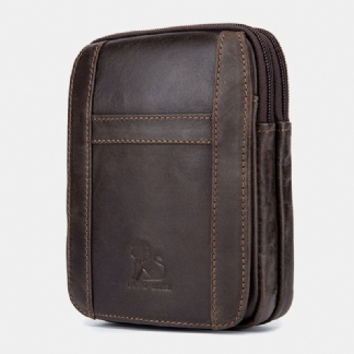 Męska Torba Z Prawdziwej Skóry Retro Outdoor 6.5-calowa Torba Na Telefon Z Paskiem Na Rękę Bez Torby Na Talię