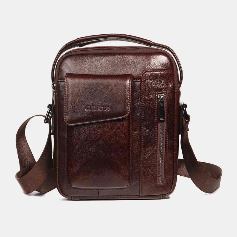 Męska Torba Z Prawdziwej Skóry W Stylu Vintage Crossbody Torba Na Ramię Torba Biznesowa