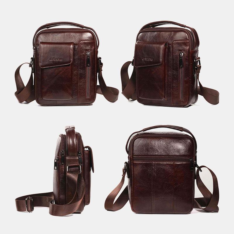 Męska Torba Z Prawdziwej Skóry W Stylu Vintage Crossbody Torba Na Ramię Torba Biznesowa