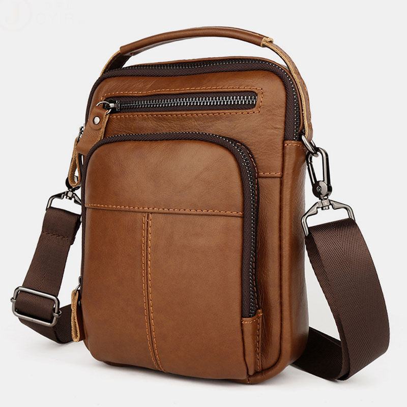 Męska Torba Z Wieloma Kieszeniami Retro 6.5 Cala Torba Na Telefon Torba Na Talię Tylna Kieszeń Z Zabezpieczeniem Przed Kradzieżą Torby Crossbody Torba Na Pasek