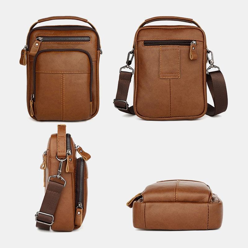 Męska Torba Z Wieloma Kieszeniami Retro 6.5 Cala Torba Na Telefon Torba Na Talię Tylna Kieszeń Z Zabezpieczeniem Przed Kradzieżą Torby Crossbody Torba Na Pasek