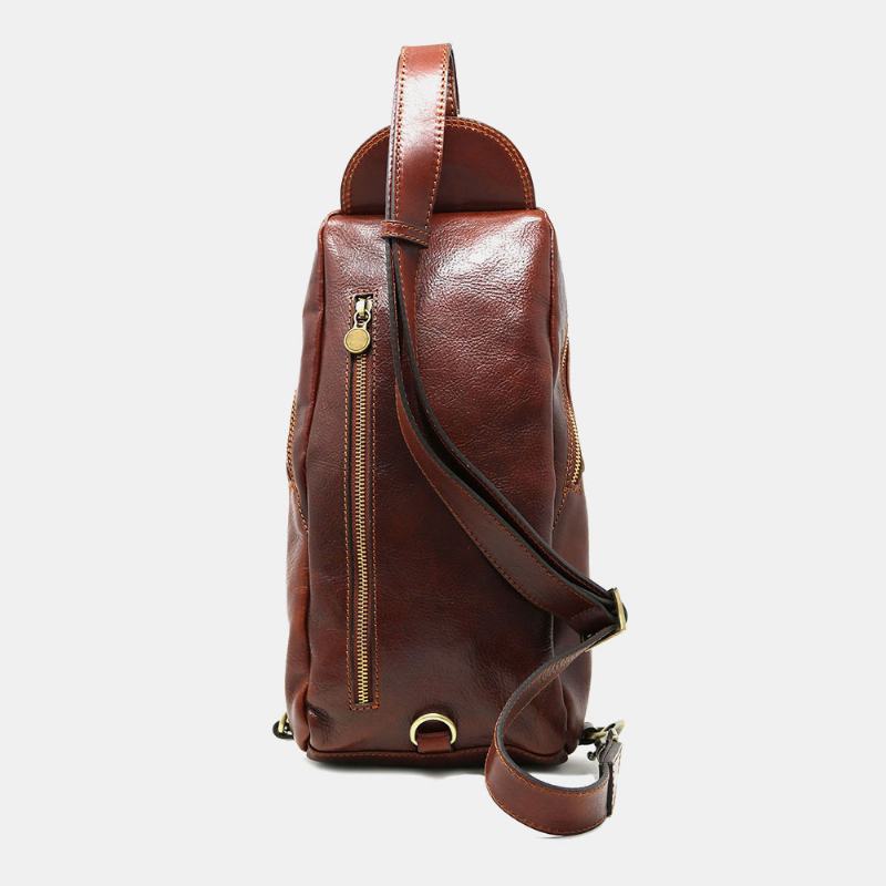 Męska Torba Ze Skóry Pu Anti-theft Vintage Casual Torba Na Ramię Torba Na Ramię Torba Na Klatkę Piersiową Torba Na Ramię Hippie Bag