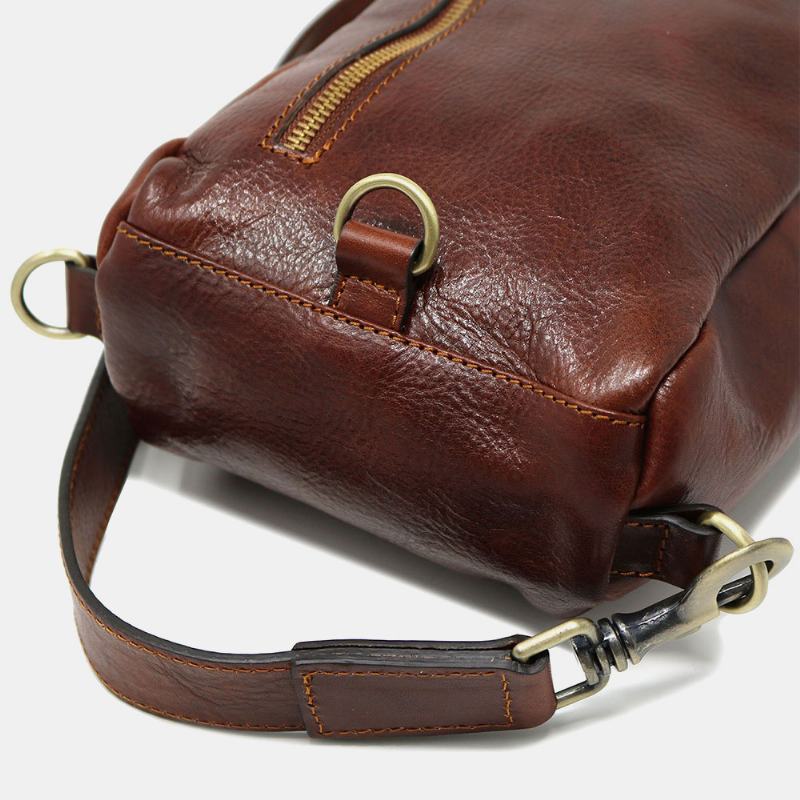 Męska Torba Ze Skóry Pu Anti-theft Vintage Casual Torba Na Ramię Torba Na Ramię Torba Na Klatkę Piersiową Torba Na Ramię Hippie Bag