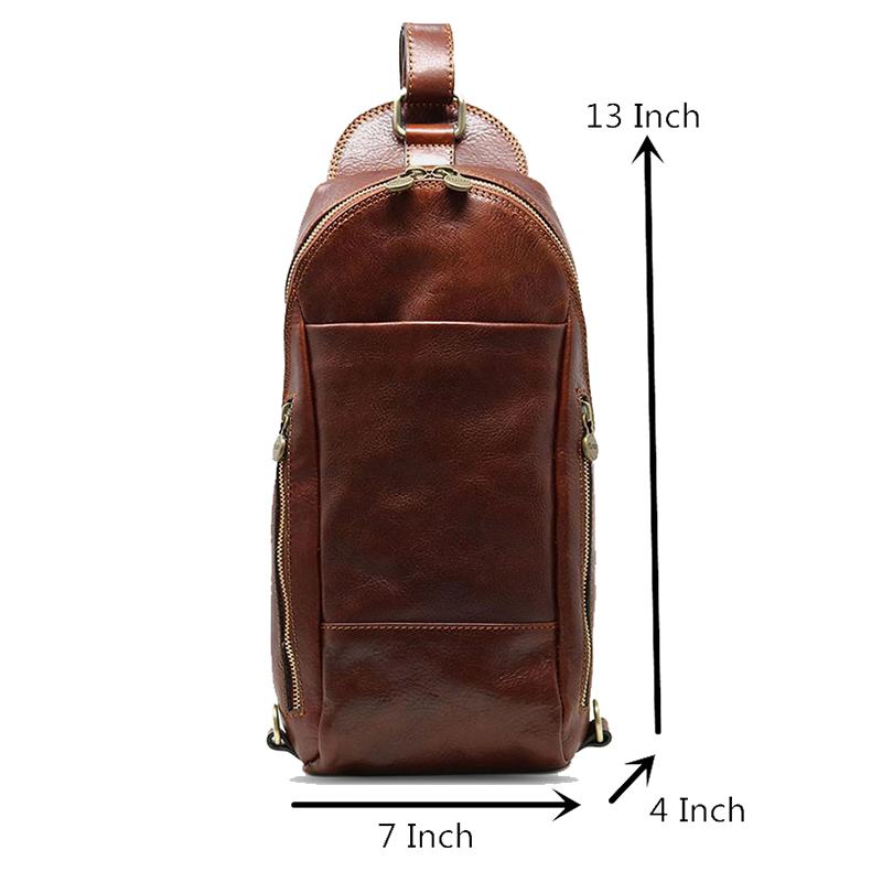 Męska Torba Ze Skóry Pu Anti-theft Vintage Casual Torba Na Ramię Torba Na Ramię Torba Na Klatkę Piersiową Torba Na Ramię Hippie Bag