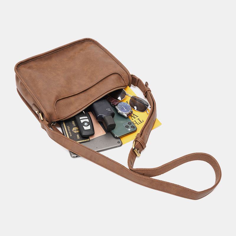 Męska Torba Ze Skóry Pu O Dużej Pojemności Vintage 6.3 Cala Torba Na Telefon Torba Crossbody Torby Na Ramię