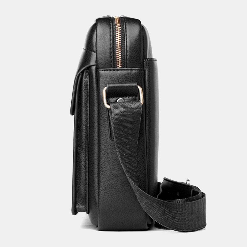 Męska Torba Ze Skóry Pu Z Wieloma Przegródkami Odporna Na Zużycie Torba Crossbody Torba Na Ramię Business Casual 6.3-calowa Torba Na Telefon