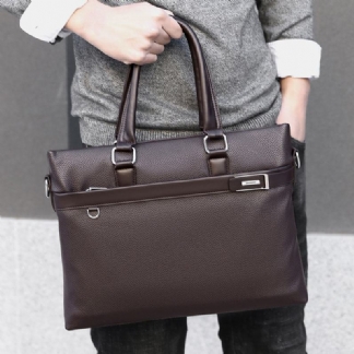 Męska Torba Ze Sztucznej Skóry Business 15.6-calowa Torba Na Laptopa Teczki Torebka Torba Crossbody