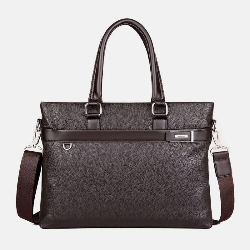 Męska Torba Ze Sztucznej Skóry Business 15.6-calowa Torba Na Laptopa Teczki Torebka Torba Crossbody