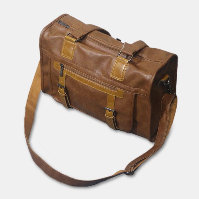 Męska Torebka Typu Crossbody W Stylu Vintage O Dużej Pojemności Odporna Na Zużycie Wodoodporna Ze Sztucznej Skóry